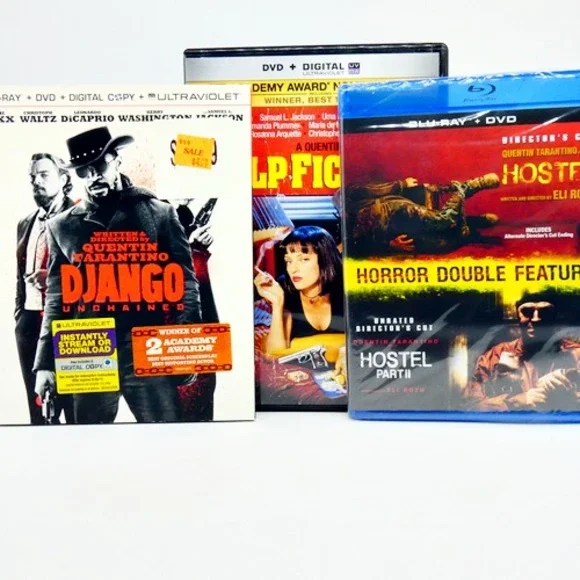 Quentin Tarantino Blu-ray DVD Lot True Romance Django Kill Bill Pulp Fiction - Picture 2 of 11